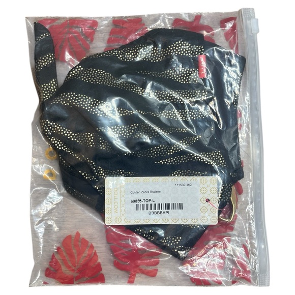 Doll Swimwear Golden Zebra Bralette Bikini Top- Large - Picture 5 of 5